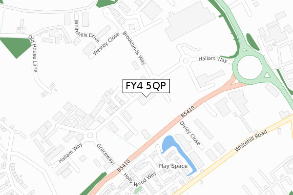 FY4 5QP map - large scale - OS Open Zoomstack (Ordnance Survey)