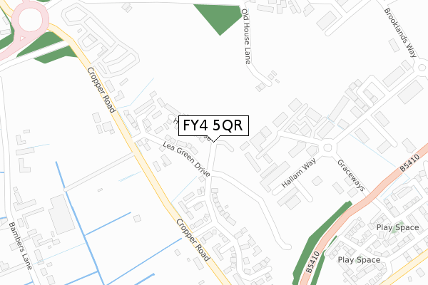 FY4 5QR map - large scale - OS Open Zoomstack (Ordnance Survey)