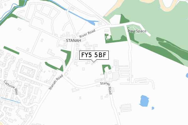 FY5 5BF map - large scale - OS Open Zoomstack (Ordnance Survey)