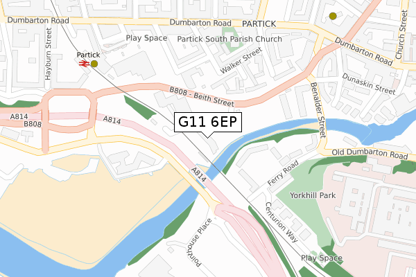 G11 6EP map - large scale - OS Open Zoomstack (Ordnance Survey)