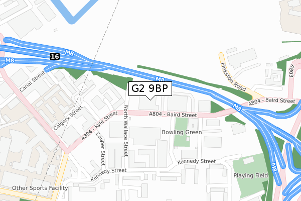 G2 9BP map - large scale - OS Open Zoomstack (Ordnance Survey)