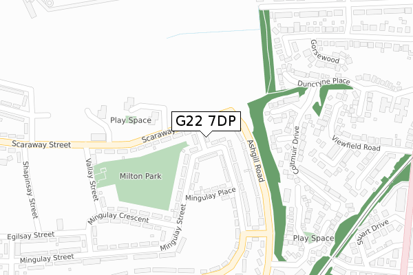 G22 7DP map - large scale - OS Open Zoomstack (Ordnance Survey)