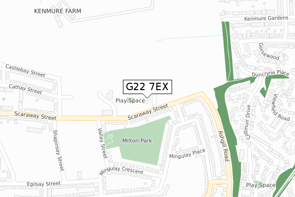 G22 7EX map - large scale - OS Open Zoomstack (Ordnance Survey)