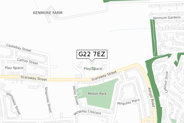 G22 7EZ map - large scale - OS Open Zoomstack (Ordnance Survey)