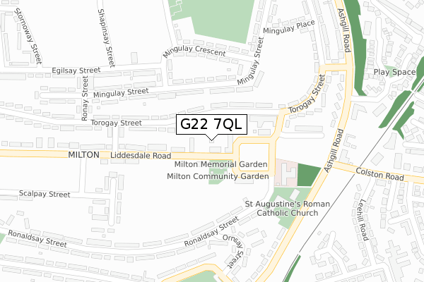 G22 7QL map - large scale - OS Open Zoomstack (Ordnance Survey)