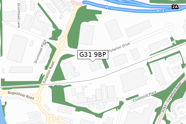 G31 9BP map - large scale - OS Open Zoomstack (Ordnance Survey)