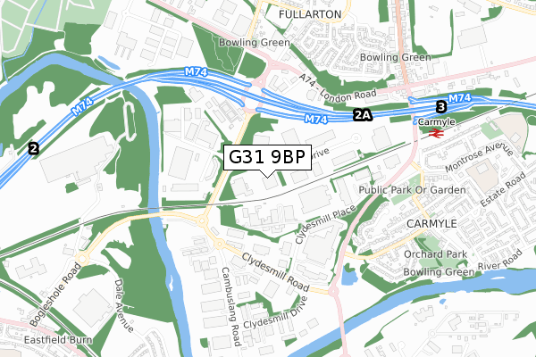 G31 9BP map - small scale - OS Open Zoomstack (Ordnance Survey)