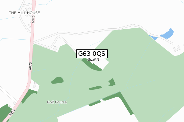 G63 0QS map - large scale - OS Open Zoomstack (Ordnance Survey)