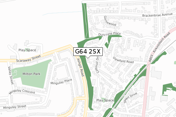 G64 2SX map - large scale - OS Open Zoomstack (Ordnance Survey)