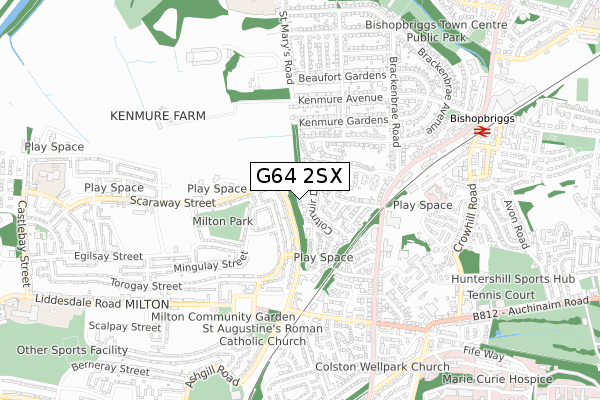 G64 2SX map - small scale - OS Open Zoomstack (Ordnance Survey)