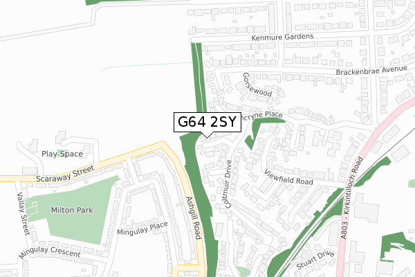 G64 2SY map - large scale - OS Open Zoomstack (Ordnance Survey)