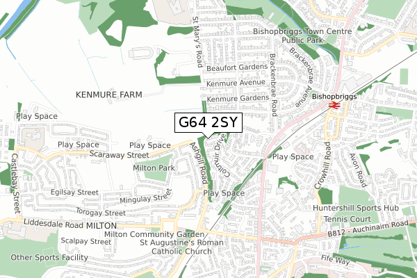 G64 2SY map - small scale - OS Open Zoomstack (Ordnance Survey)