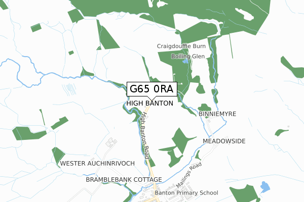 G65 0RA map - small scale - OS Open Zoomstack (Ordnance Survey)