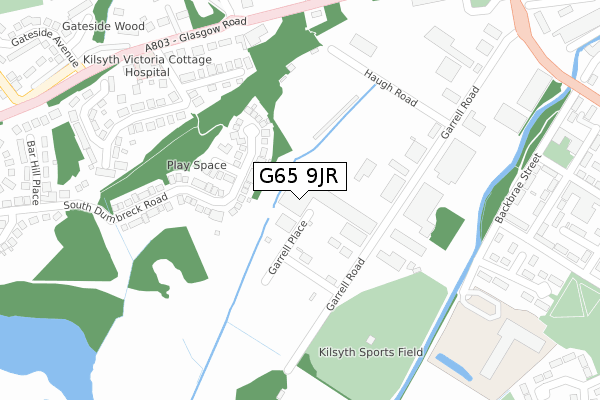 G65 9JR map - large scale - OS Open Zoomstack (Ordnance Survey)