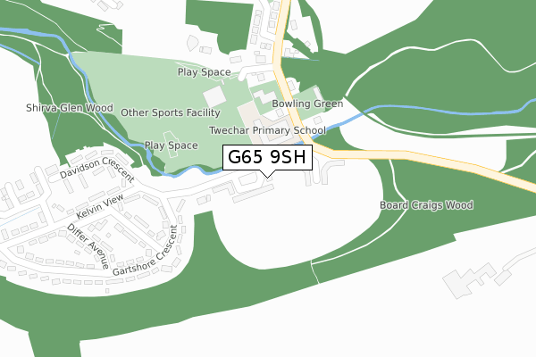 G65 9SH map - large scale - OS Open Zoomstack (Ordnance Survey)