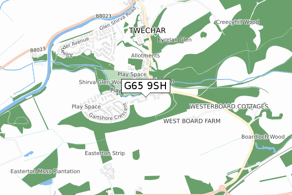 G65 9SH map - small scale - OS Open Zoomstack (Ordnance Survey)