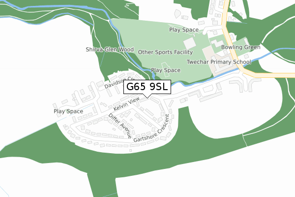 G65 9SL map - large scale - OS Open Zoomstack (Ordnance Survey)