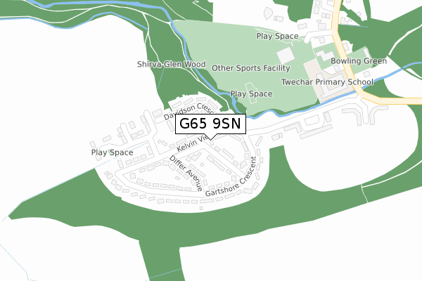 G65 9SN map - large scale - OS Open Zoomstack (Ordnance Survey)