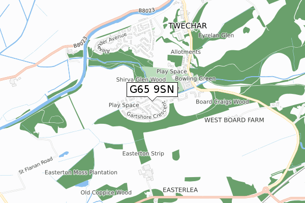 G65 9SN map - small scale - OS Open Zoomstack (Ordnance Survey)