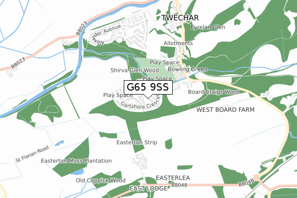 G65 9SS map - small scale - OS Open Zoomstack (Ordnance Survey)