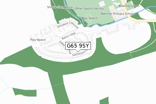 G65 9SY map - large scale - OS Open Zoomstack (Ordnance Survey)