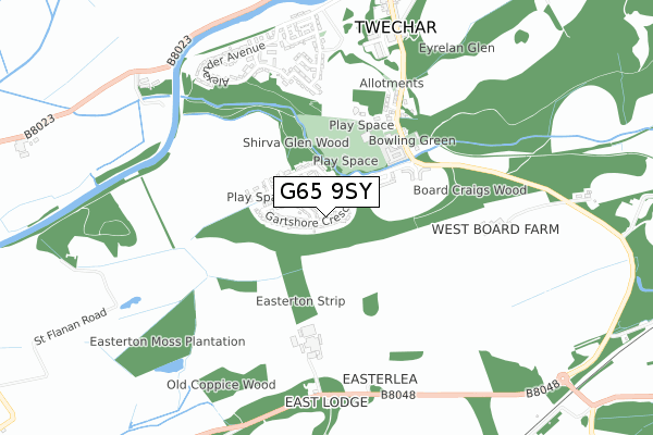 G65 9SY map - small scale - OS Open Zoomstack (Ordnance Survey)