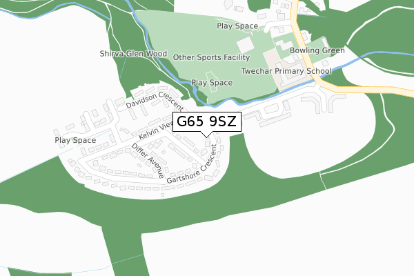 G65 9SZ map - large scale - OS Open Zoomstack (Ordnance Survey)