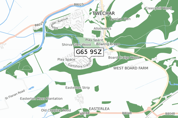 G65 9SZ map - small scale - OS Open Zoomstack (Ordnance Survey)