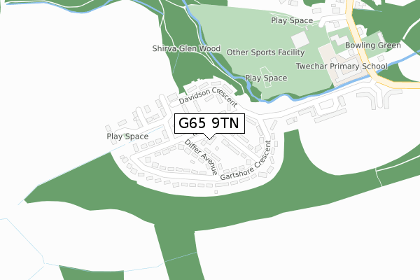 G65 9TN map - large scale - OS Open Zoomstack (Ordnance Survey)