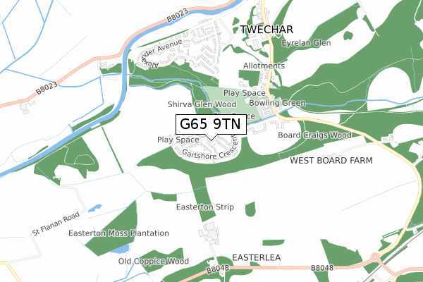 G65 9TN map - small scale - OS Open Zoomstack (Ordnance Survey)