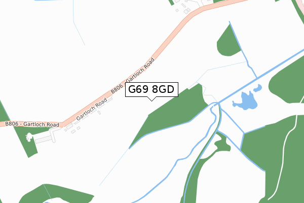 G69 8GD map - large scale - OS Open Zoomstack (Ordnance Survey)