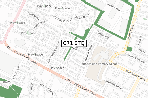 G71 6TQ map - large scale - OS Open Zoomstack (Ordnance Survey)