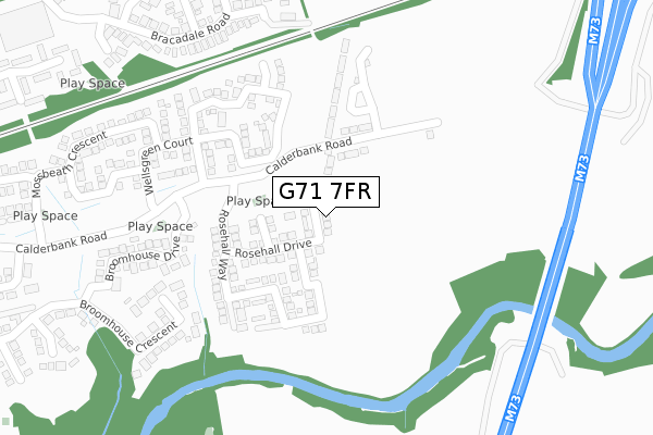 G71 7FR map - large scale - OS Open Zoomstack (Ordnance Survey)