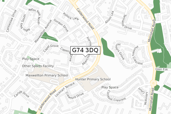 G74 3DQ map - large scale - OS Open Zoomstack (Ordnance Survey)