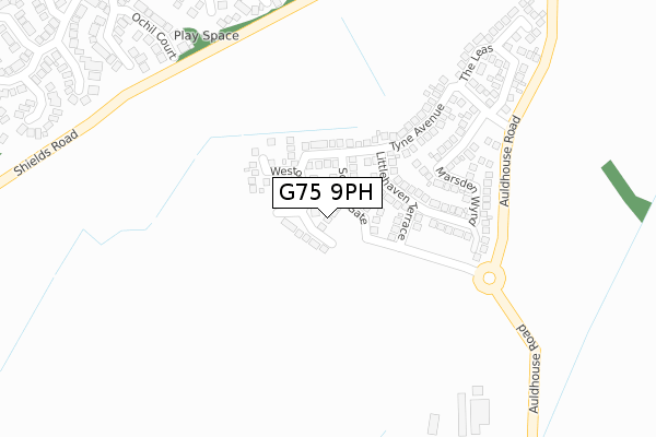 G75 9PH map - large scale - OS Open Zoomstack (Ordnance Survey)