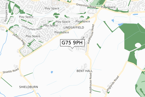 G75 9PH map - small scale - OS Open Zoomstack (Ordnance Survey)