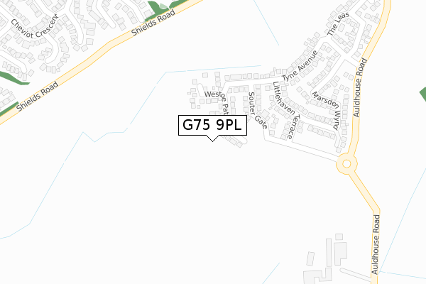 G75 9PL map - large scale - OS Open Zoomstack (Ordnance Survey)