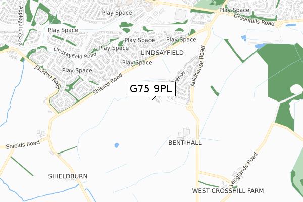 G75 9PL map - small scale - OS Open Zoomstack (Ordnance Survey)