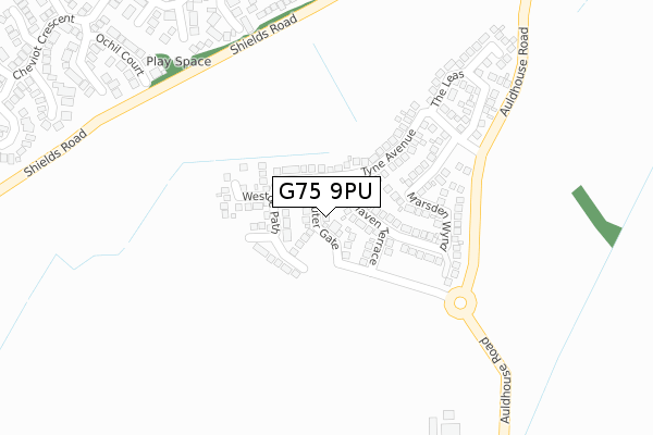 G75 9PU map - large scale - OS Open Zoomstack (Ordnance Survey)