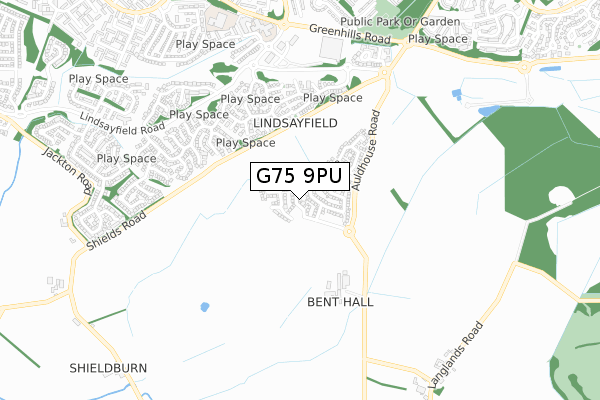 G75 9PU map - small scale - OS Open Zoomstack (Ordnance Survey)