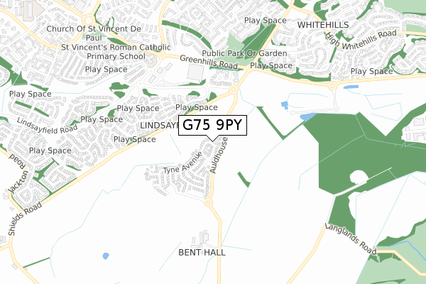 G75 9PY map - small scale - OS Open Zoomstack (Ordnance Survey)