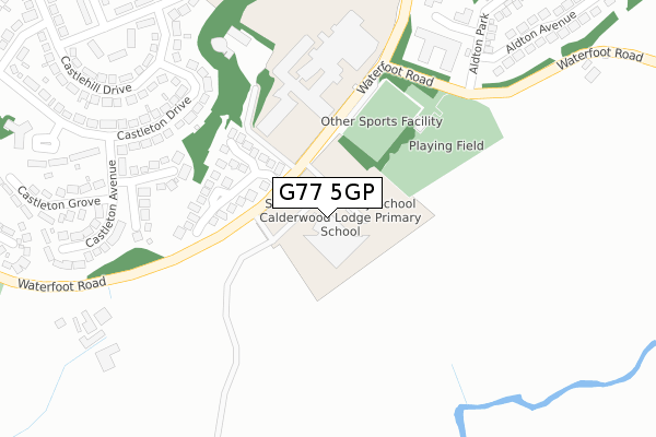 G77 5GP map - large scale - OS Open Zoomstack (Ordnance Survey)