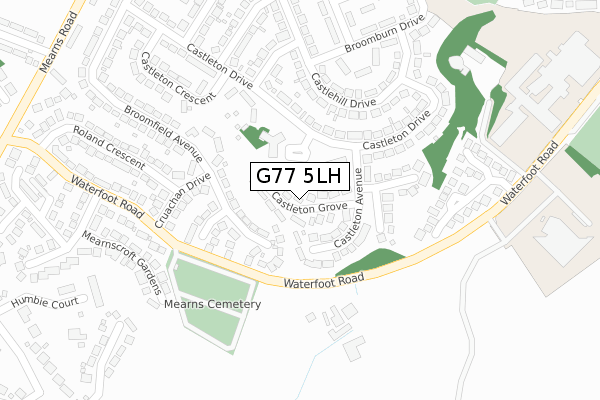 G77 5LH map - large scale - OS Open Zoomstack (Ordnance Survey)