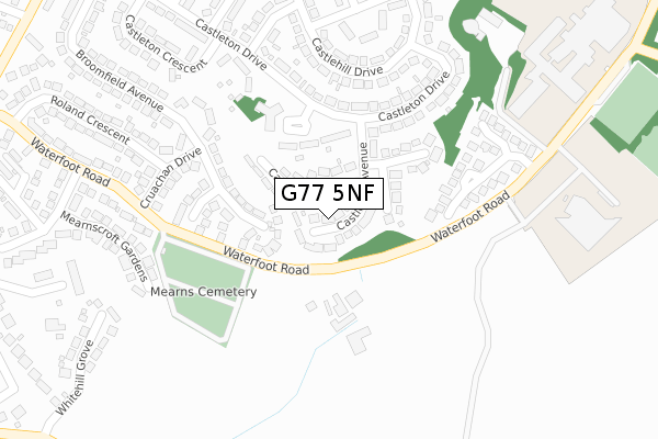 G77 5NF map - large scale - OS Open Zoomstack (Ordnance Survey)