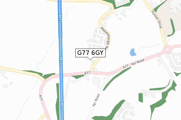 G77 6GY map - large scale - OS Open Zoomstack (Ordnance Survey)