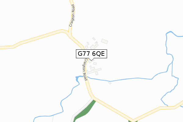 G77 6QE map - large scale - OS Open Zoomstack (Ordnance Survey)