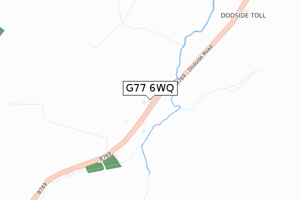 G77 6WQ map - large scale - OS Open Zoomstack (Ordnance Survey)