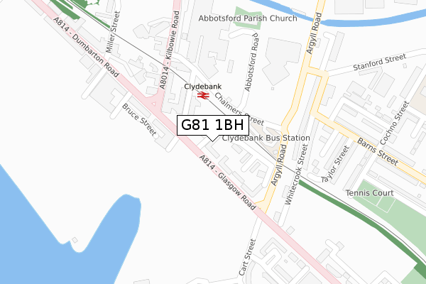 G81 1BH map - large scale - OS Open Zoomstack (Ordnance Survey)