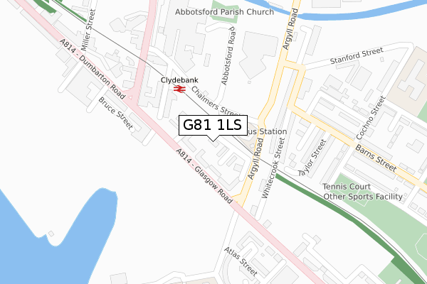 G81 1LS map - large scale - OS Open Zoomstack (Ordnance Survey)