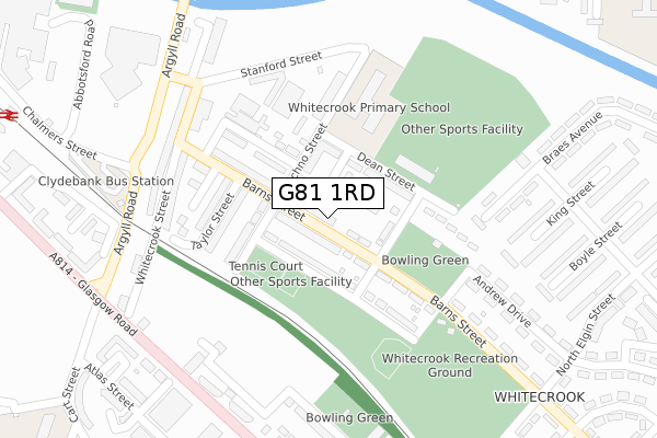 G81 1RD map - large scale - OS Open Zoomstack (Ordnance Survey)